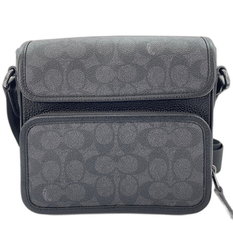 COACH Sullivan Flap Crossbody Bag Signature Shoulder Bag black WS30916