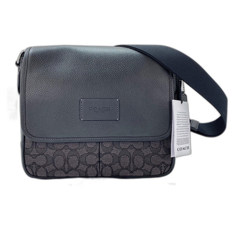 COACH Sprint Map Bag Signature Shoulder Bag leather black WS30917