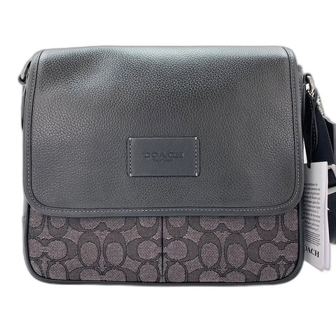 COACH Sprint Map Bag Signature Shoulder Bag leather black WS30917