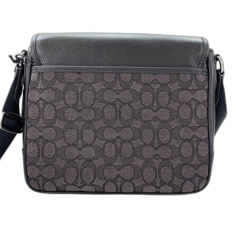 COACH Sprint Map Bag Signature Shoulder Bag leather black WS30917