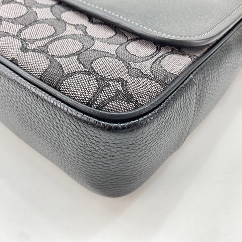 COACH Sprint Map Bag Signature Shoulder Bag leather black WS30917
