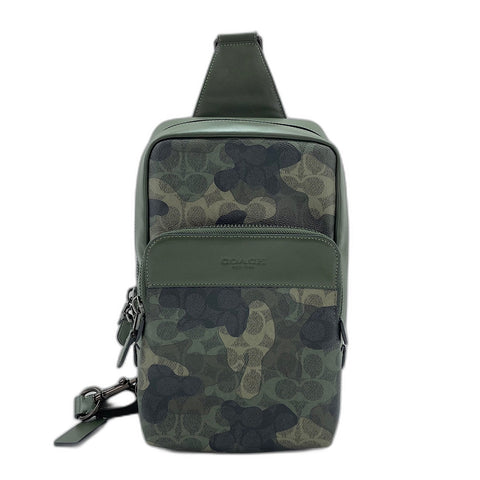 COACH Signature Camouflage Waist bag PVC green WS30918