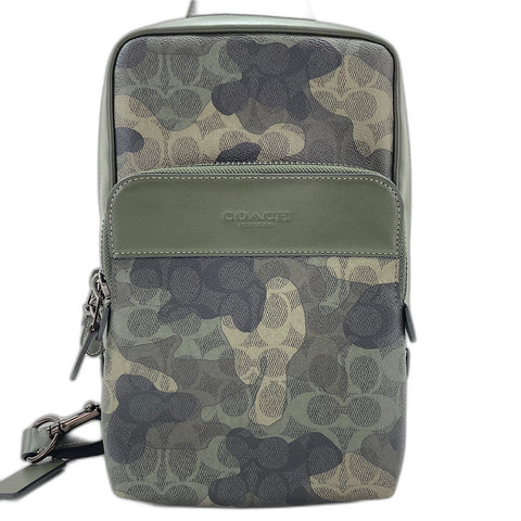 COACH Signature Camouflage Waist bag PVC green WS30918
