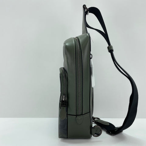 COACH Signature Camouflage Waist bag PVC green WS30918