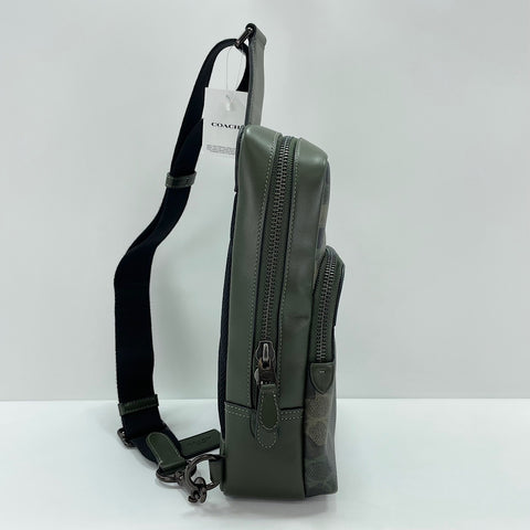 COACH Signature Camouflage Waist bag PVC green WS30918