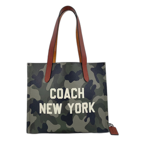 COACH Relay Tote Bag 34 - Camo Print and Coach Graphic 34 Camouflage Tote Bag leather green WS30919