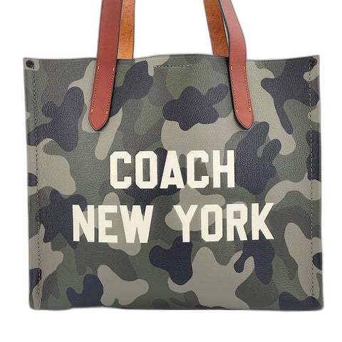 COACH Relay Tote Bag 34 - Camo Print and Coach Graphic 34 Camouflage Tote Bag leather green WS30919