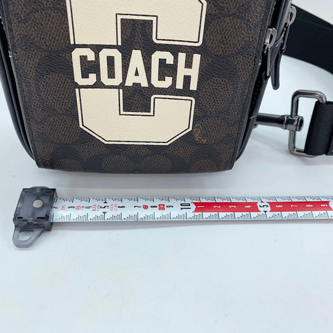 COACH Racer Sling Pack Signature Canvas Signature body bag Brown WS30920