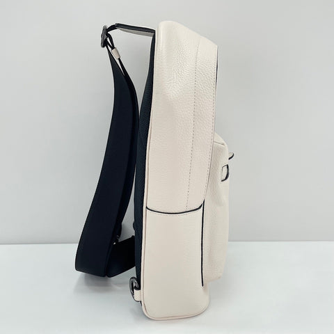 COACH West Pack Varsity motif body bag leather white WS30921