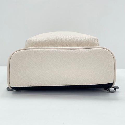 COACH West Pack Varsity motif body bag leather white WS30921
