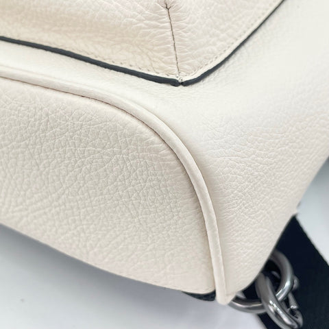 COACH West Pack Varsity motif body bag leather white WS30921