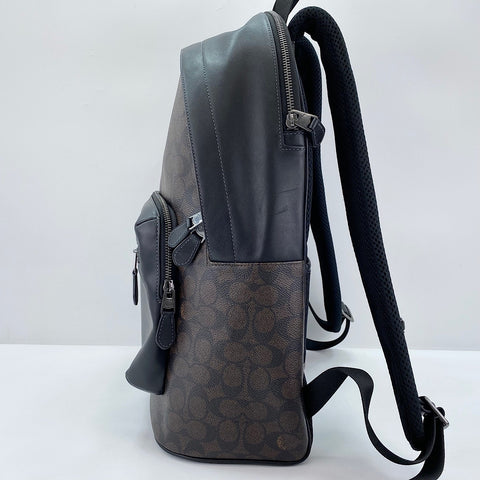 COACH West Backpack Signature Canvas with Varsity Graphic Signature Backpack  Daypack black WS30922