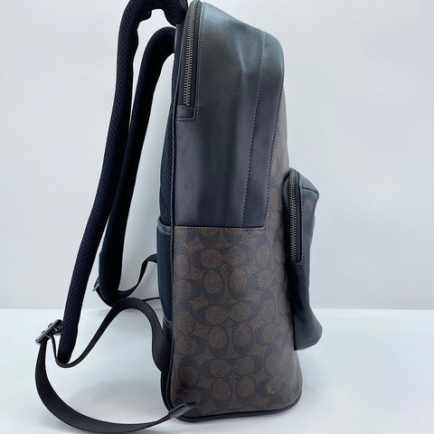 COACH West Backpack Signature Canvas with Varsity Graphic Signature Backpack  Daypack black WS30922