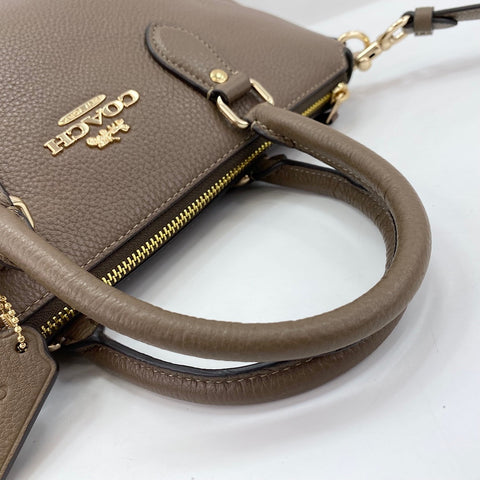 COACH Georgia Satchel 2WAY Handbag leather Brown WS30923