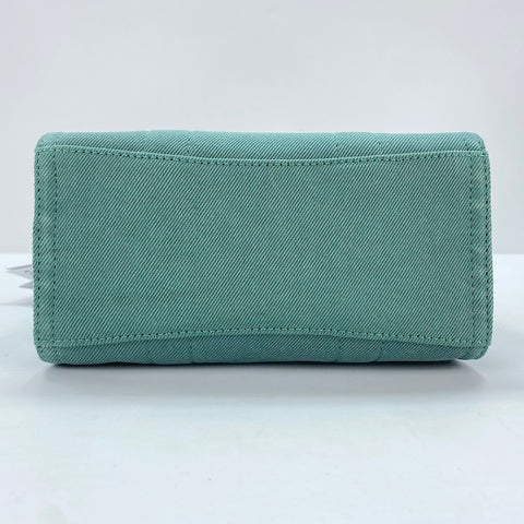 COACH Cargo tote bag, 2-way, embroidered, distressed finish. Tote Bag denim green WS30924