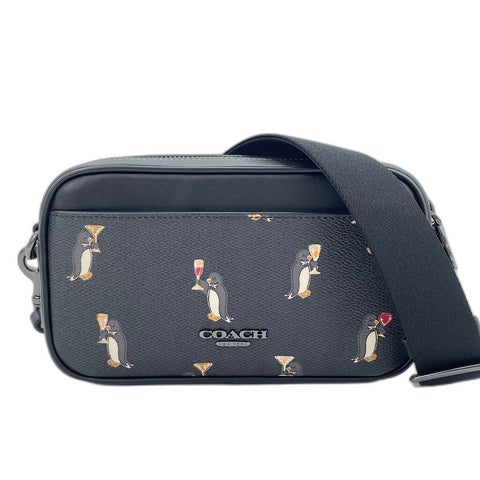 COACH Jayden Crossbody Penguin Print 2-Way Shoulder Bag leather black WS30925