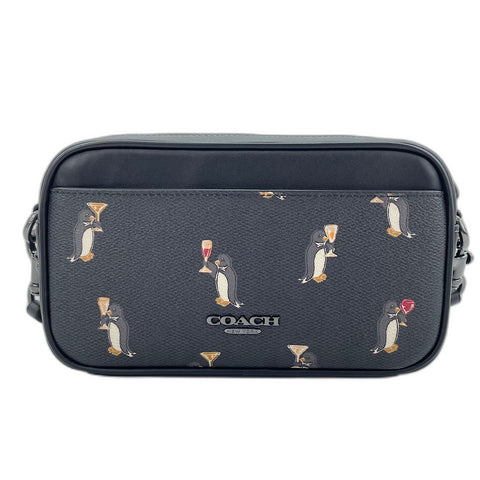 COACH Jayden Crossbody Penguin Print 2-Way Shoulder Bag leather black WS30925