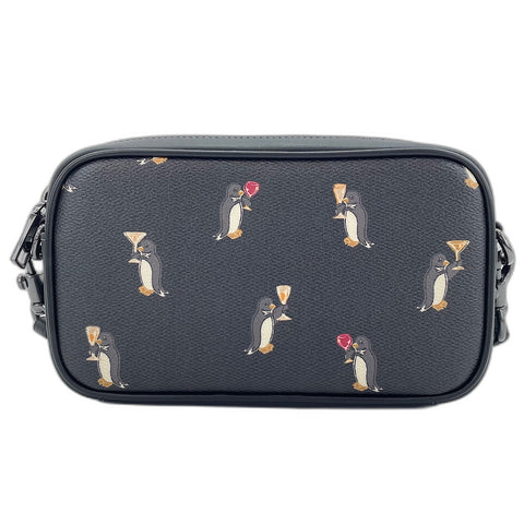 COACH Jayden Crossbody Penguin Print 2-Way Shoulder Bag leather black WS30925