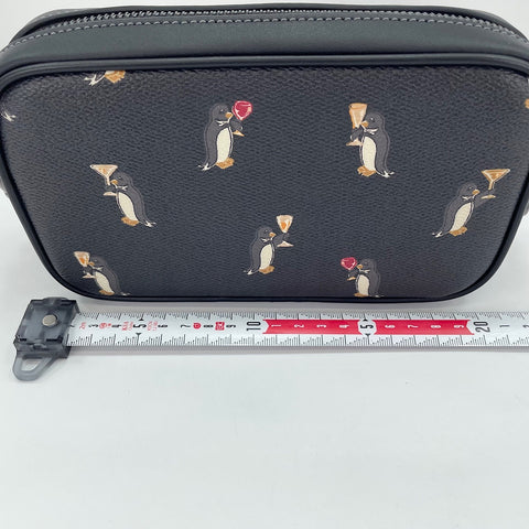 COACH Jayden Crossbody Penguin Print 2-Way Shoulder Bag leather black WS30925
