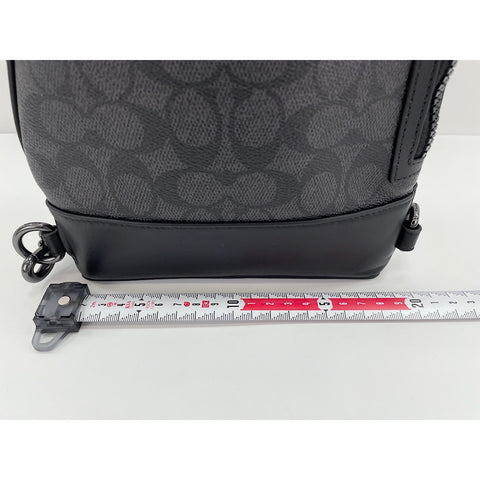 COACH Dominique Sling Pack Signature Canvas Signature body bag black WS30926