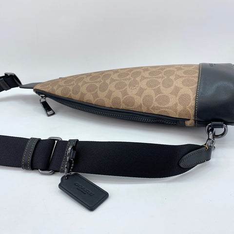 COACH Dominique Sling Pack Signature Canvas Signature body bag Brown WS30927