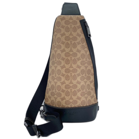 COACH Dominique Sling Pack Signature Canvas Signature body bag Brown WS30927