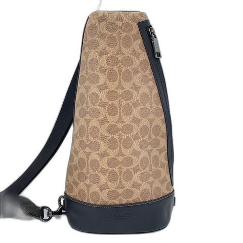 COACH Dominique Sling Pack Signature Canvas Signature body bag Brown WS30927