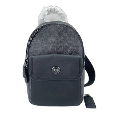 COACH Small Turnlock Sling Pack Signature Canvas Signature body bag black WS30928