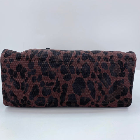 COACH Cargo tote bag, leopard print, 2-way, embroidered Tote Bag canvas Brown WS30930