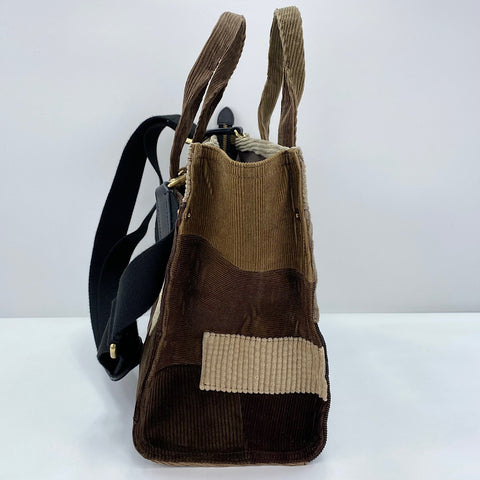 COACH Cargo Tote Bag - Patchwork Tote Bag Corduroy Brown WS30931