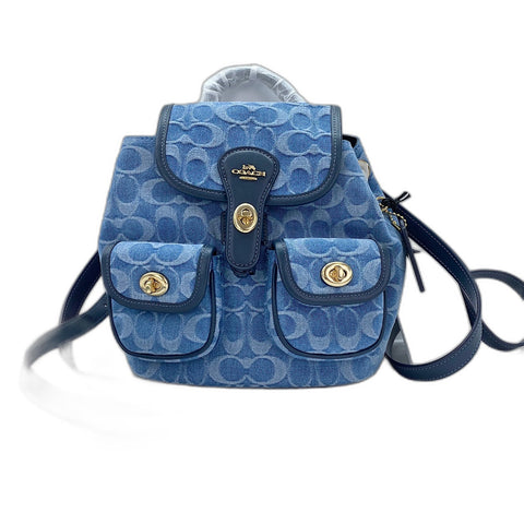 COACH Hadley Mini Bag Signature Backpack  Daypack canvas blue WS30932