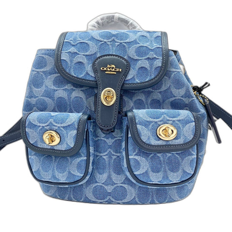 COACH Hadley Mini Bag Signature Backpack  Daypack canvas blue WS30932