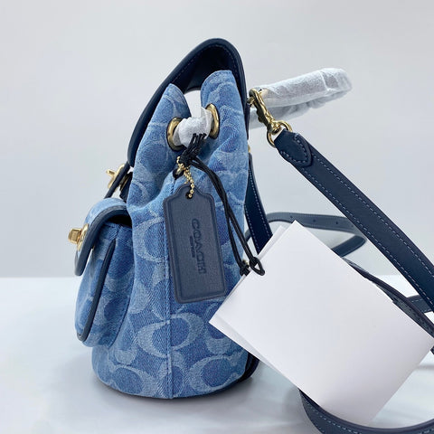 COACH Hadley Mini Bag Signature Backpack  Daypack canvas blue WS30932
