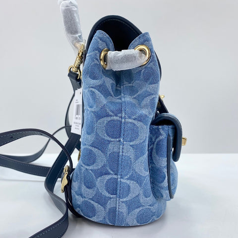 COACH Hadley Mini Bag Signature Backpack  Daypack canvas blue WS30932