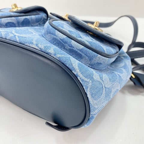COACH Hadley Mini Bag Signature Backpack  Daypack canvas blue WS30932