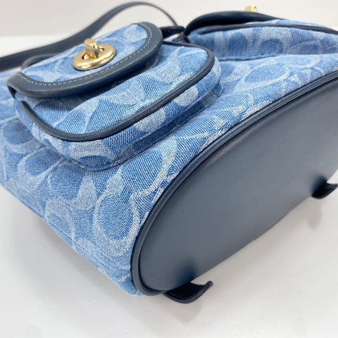 COACH Hadley Mini Bag Signature Backpack  Daypack canvas blue WS30932