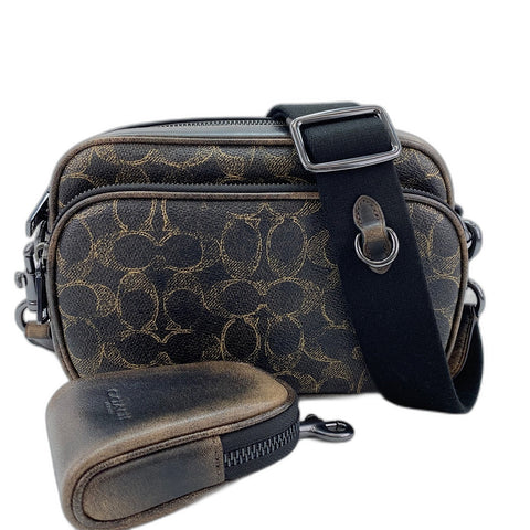 COACH Finlay Crossbody Signature Shoulder Bag Coated canvas Brown WS30933