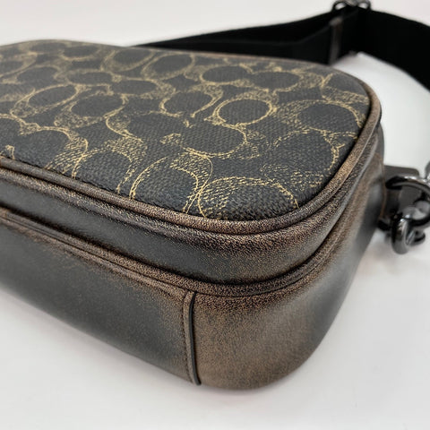 COACH Finlay Crossbody Signature Shoulder Bag Coated canvas Brown WS30933