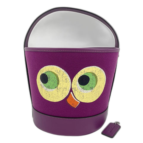 COACH Trick or Treat Bucket Bag - Halloween Owl Handbag purple WS30935