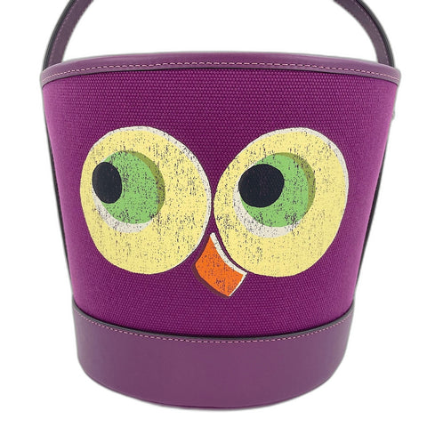 COACH Trick or Treat Bucket Bag - Halloween Owl Handbag purple WS30935