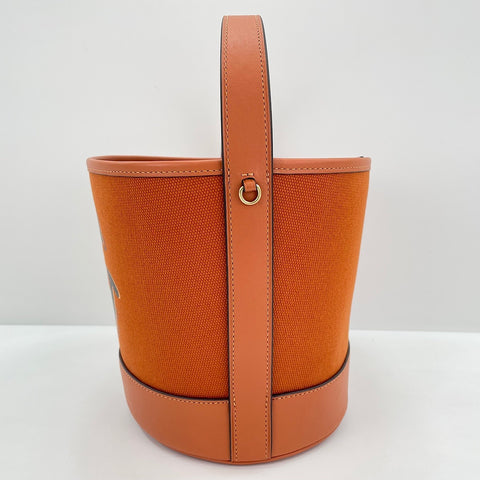 COACH Trick or Treat Bucket Bag - Halloween Pumpkin Handbag Orange WS30936