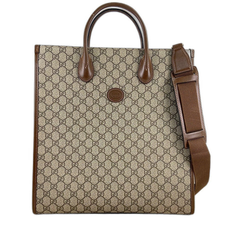 GUCCI Interlocking G 2WAY Tote Bag Brown WS30938