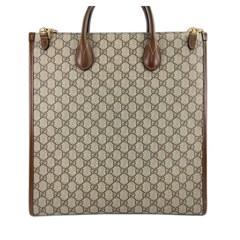 GUCCI Interlocking G 2WAY Tote Bag Brown WS30938