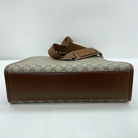 GUCCI Interlocking G 2WAY Tote Bag Brown WS30938