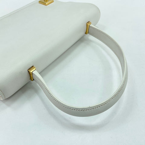 HERMES Piano 25 Handbag Box scarf white WS30939