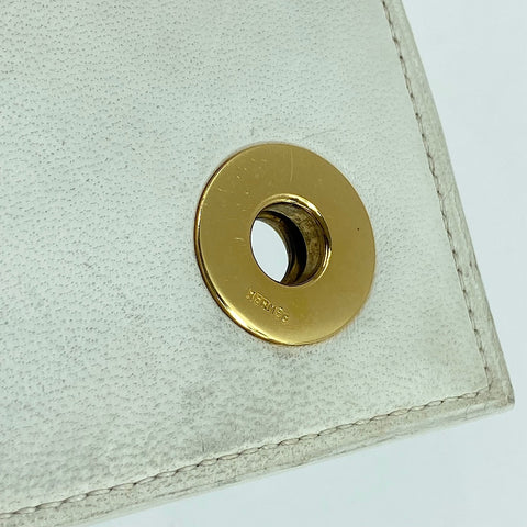 HERMES Piano 25 Handbag Box scarf white WS30939