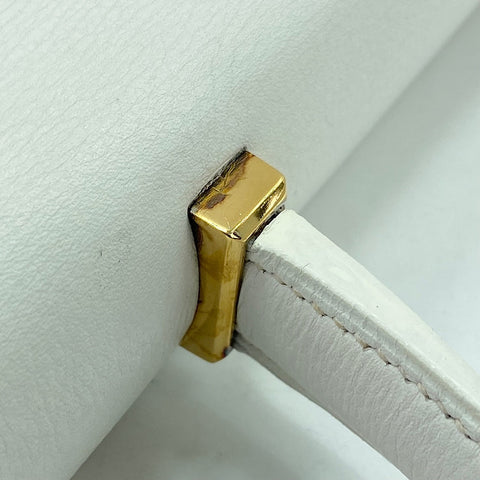 HERMES Piano 25 Handbag Box scarf white WS30939