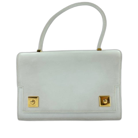 HERMES Piano 25 Handbag Box scarf white WS30939
