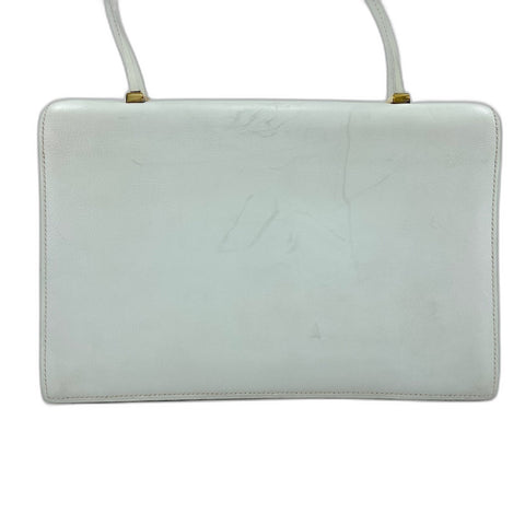 HERMES Piano 25 Handbag Box scarf white WS30939