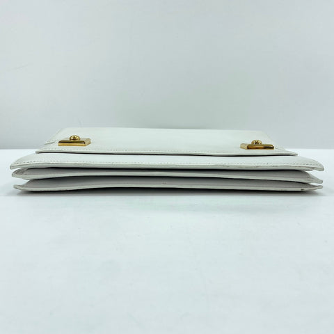 HERMES Piano 25 Handbag Box scarf white WS30939